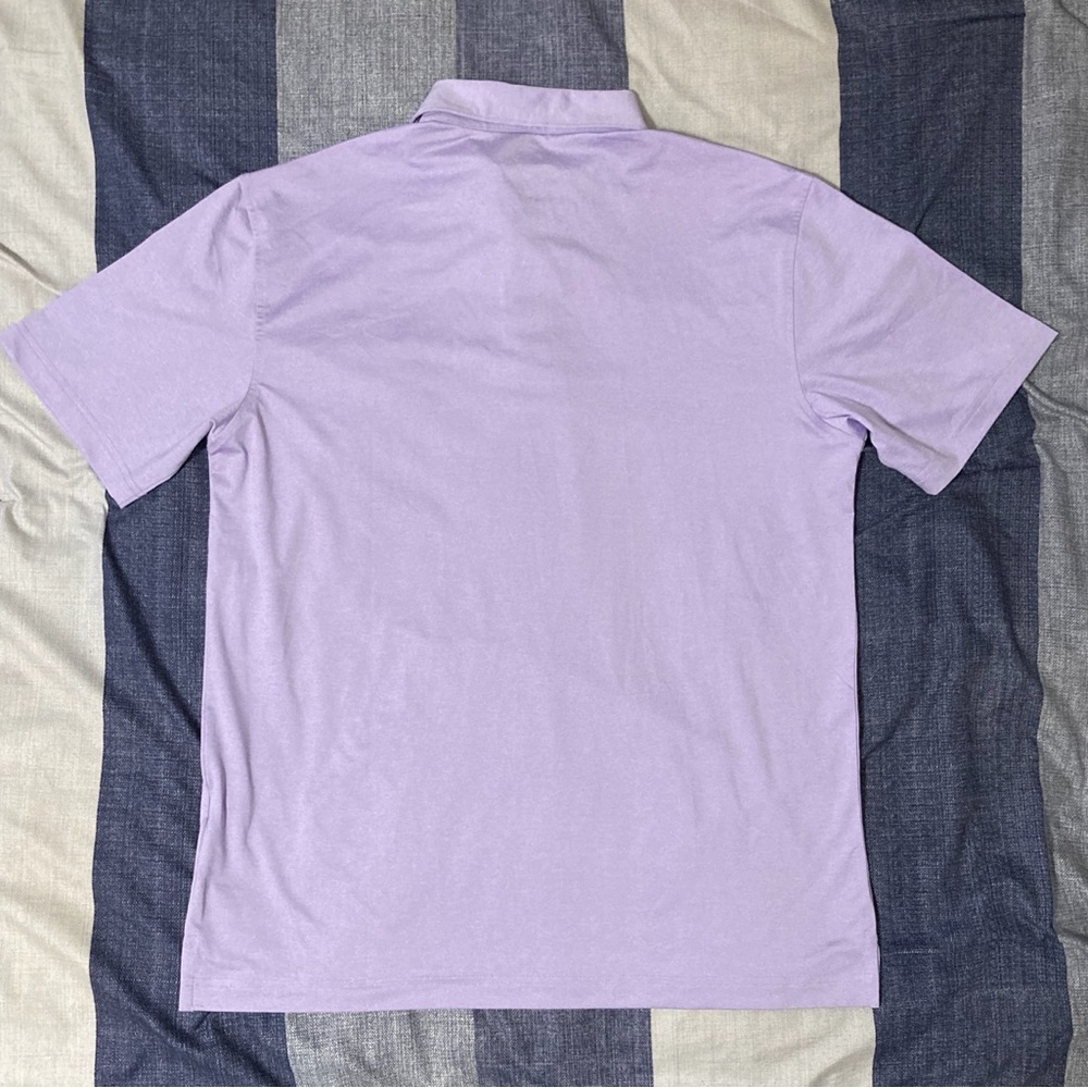 Masters Tech Mens Golf Polo Shirt Sz M Lavender Shortsleeve - Picture 4 of 4